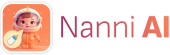 Logo of Nanni AI, representing a baby astronaut in an orange suit